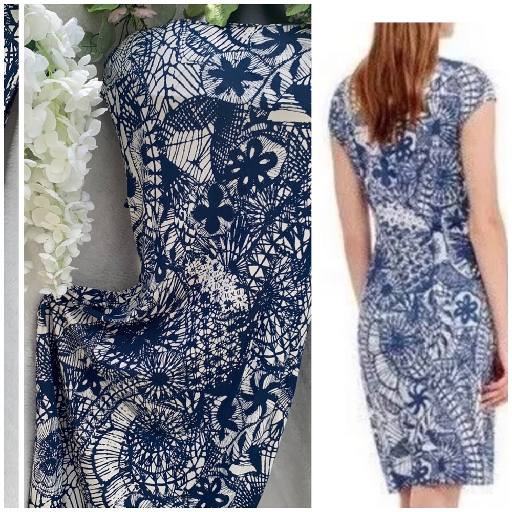 Size 14 TORY BURCH 5 ⭐️ Stylist ✅ list ⭐️ shaping Dress EUC - Picture 5 of 16